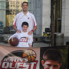 Justin and Greivis at CBS Early Show