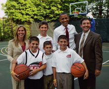 Photo: Justin at the White House basketball court